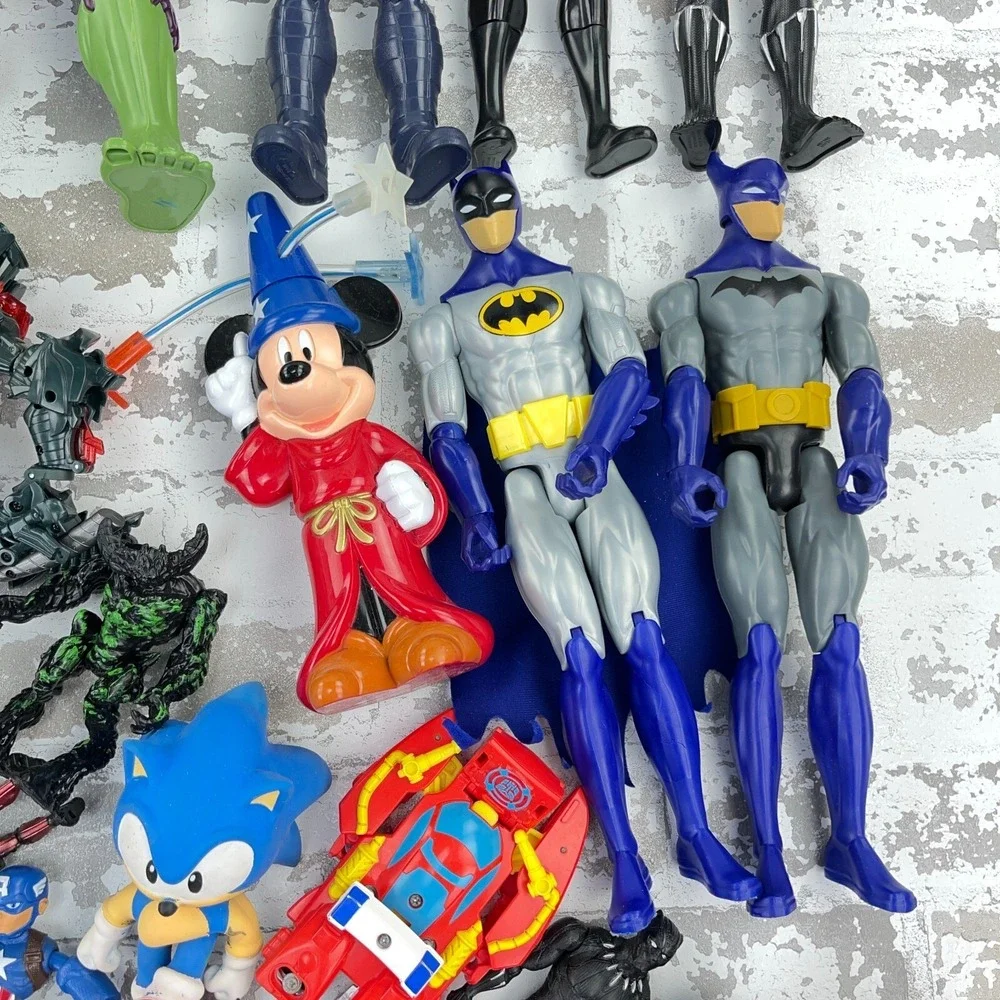 Super Hero Action Figure Lot Bundle Transformers Batman Hulk Marvel Reseller